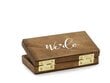Koka kastīte jaunlaulāto gredzeniem, 10 x 5,5 cm cena un informācija | Svētku dekorācijas | 220.lv