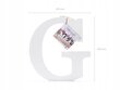 Koka burts G, balts, 19,5 x 20 cm цена и информация | Svētku dekorācijas | 220.lv