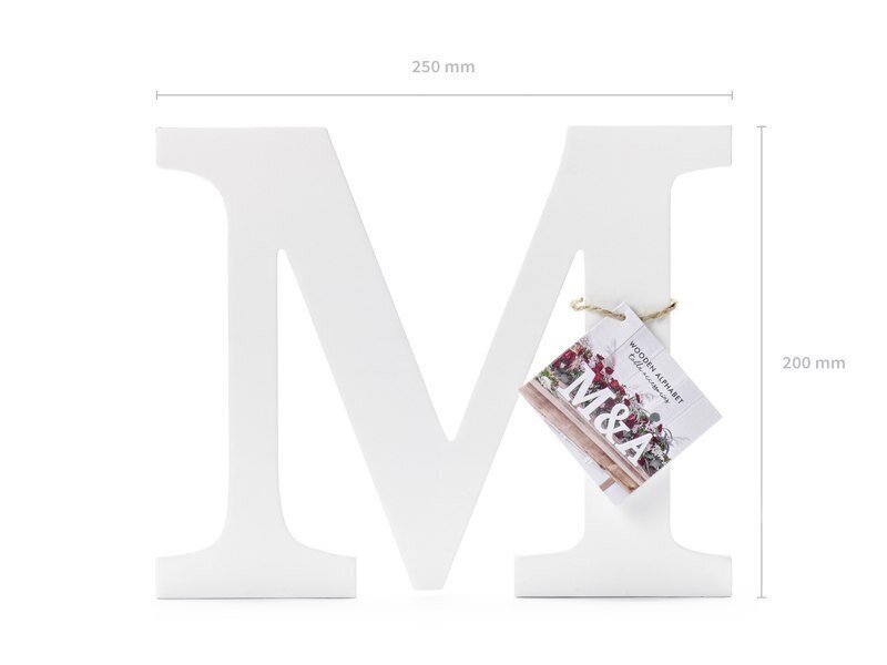 Koka burts M, balts, 25 x 20 cm cena un informācija | Svētku dekorācijas | 220.lv