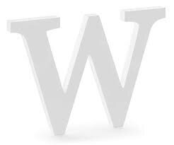 Деревянная буква W, белая, 26,5 x 19 см цена и информация | Праздничные декорации | 220.lv