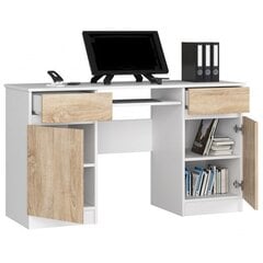 Письменный стол NORE A5, белый/дубовый цвет цена и информация | Компьютерные, письменные столы | 220.lv