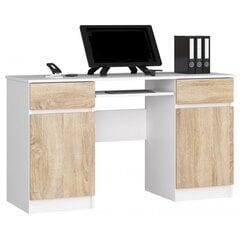 Письменный стол NORE A5, белый/дубовый цвет цена и информация | Компьютерные, письменные столы | 220.lv