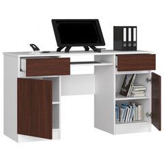 Письменный стол NORE A5, белый/темно-коричневый цена и информация | Компьютерные, письменные столы | 220.lv