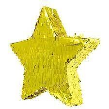 Pinjata Zvaigzne, zelta, 44.5 x 42.5 x 9 cm cena un informācija | Svētku dekorācijas | 220.lv