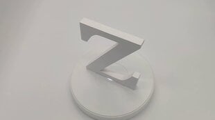 Деревянная буква Z, белая, 17 x 20 см цена и информация | Праздничные декорации | 220.lv