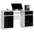 Письменный стол NORE A5, белый/черный