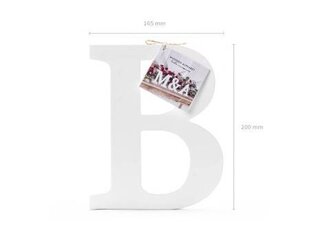 Koka burts B, balts, 16,5 x 20 cm cena un informācija | Svētku dekorācijas | 220.lv