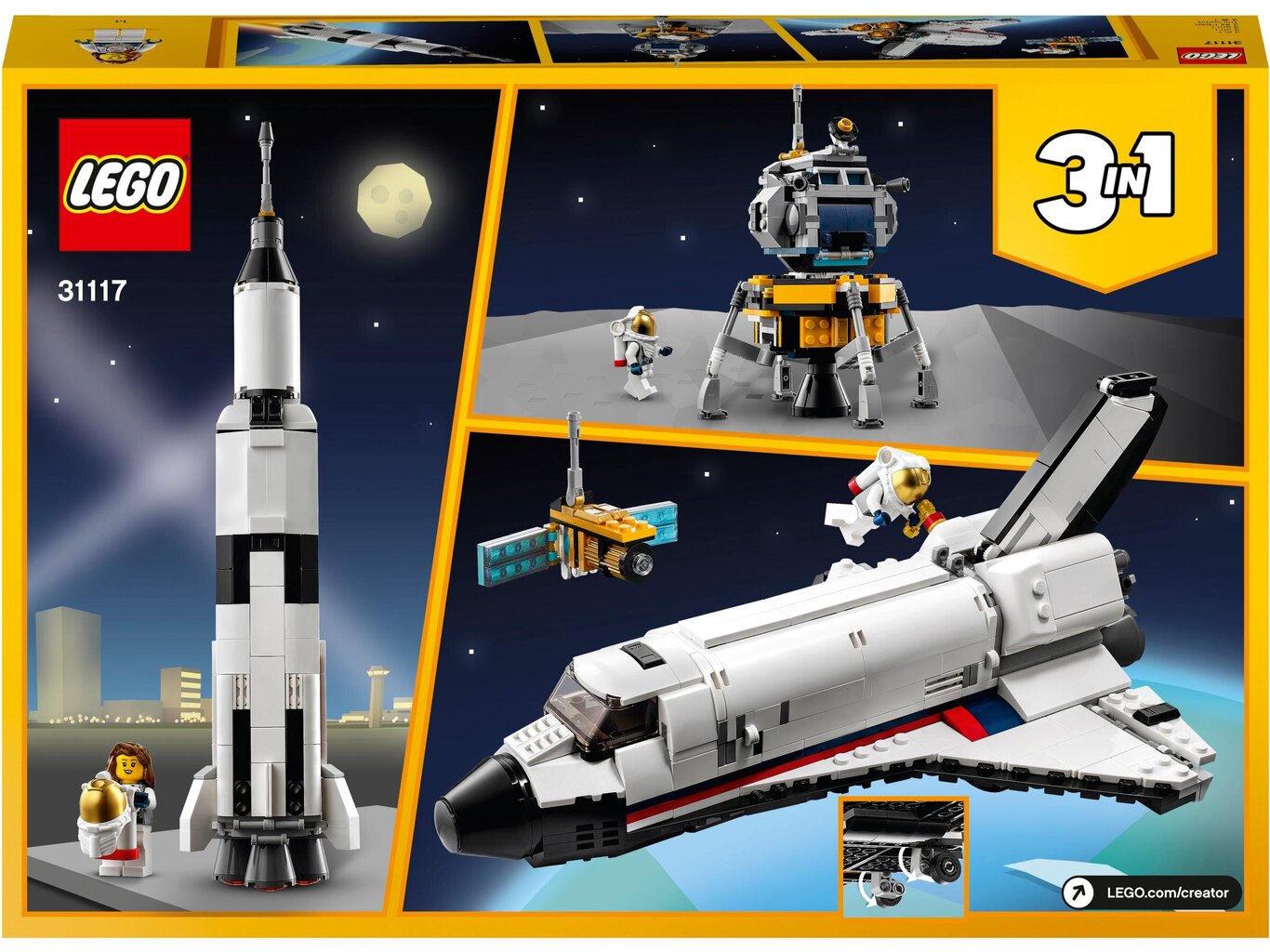 31117 LEGO® Creator Vairākkārt lietojamā kosmosa kuģa piedzīvojumi цена и информация | Konstruktori | 220.lv