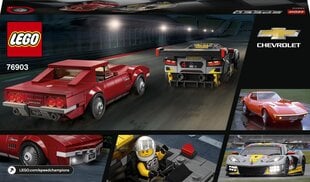 76903 LEGO® Speed Champions Chevrolet Corvette C8.R sacīkšu auto un 1968.g Chevrolet Corvette cena un informācija | Konstruktori | 220.lv
