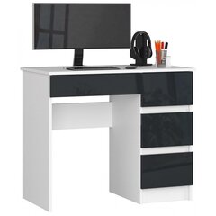 Письменный стол NORE A7, правый вариант, белый/серый цена и информация | Компьютерные, письменные столы | 220.lv