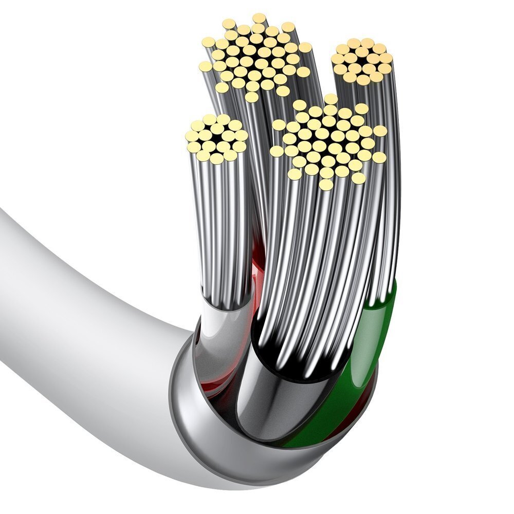 Kabelis Baseus Superior Cable USB - Lightning 2,4A 0,25 m, balts (CALYS-02) cena un informācija | Savienotājkabeļi | 220.lv