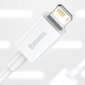 Kabelis Baseus Superior Cable USB - Lightning 2,4A 0,25 m, balts (CALYS-02) cena un informācija | Savienotājkabeļi | 220.lv