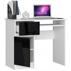 Письменный стол NORE Piksel, левый вариант, белый/черный цена и информация | Компьютерные, письменные столы | 220.lv