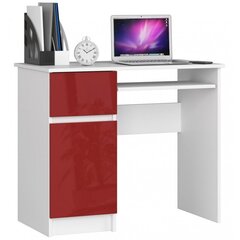 Rakstāmgalds NORE Piksel, kreisās puses, balts/sarkans cena un informācija | Datorgaldi, rakstāmgaldi, biroja galdi | 220.lv