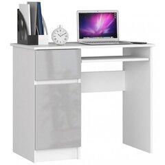 Письменный стол NORE Piksel, левый вариант, белый/светло-серый цена и информация | Компьютерные, письменные столы | 220.lv