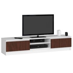TV galdiņš NORE K160 2D 1P, balts/brūns cena un informācija | TV galdiņi | 220.lv