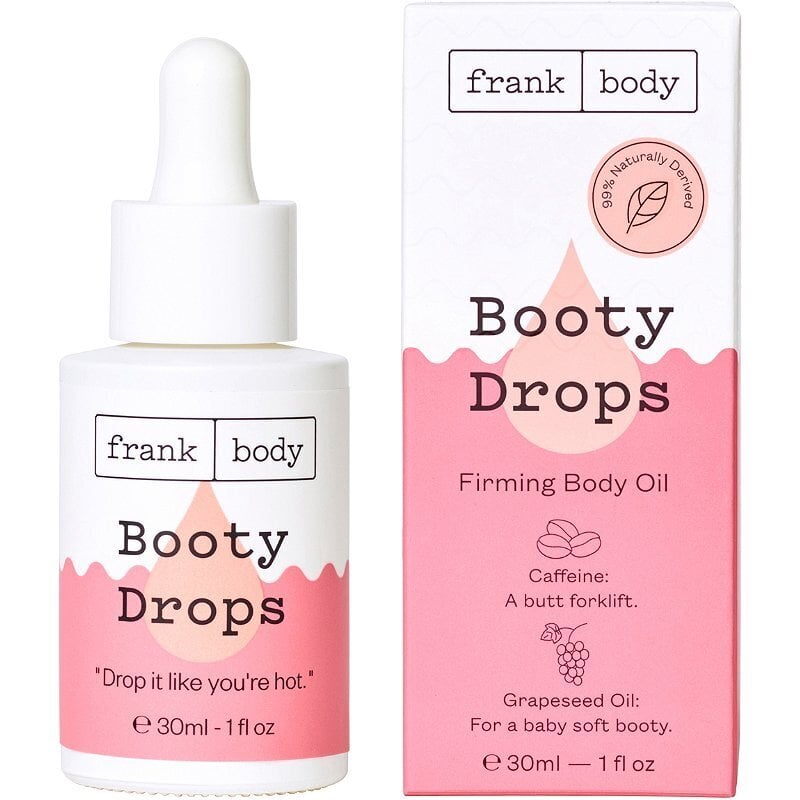 Nostiprinoša ķermeņa eļļa Frank Body Booty Drops Firming Body Oil 30ml cena un informācija | Ķermeņa krēmi, losjoni | 220.lv