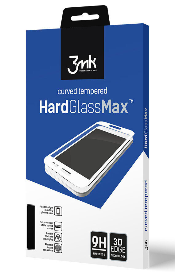 LCD aizsargstikls 3MK Hard Glass Max Samsung A025F A02s melns cena un informācija | Ekrāna aizsargstikli | 220.lv