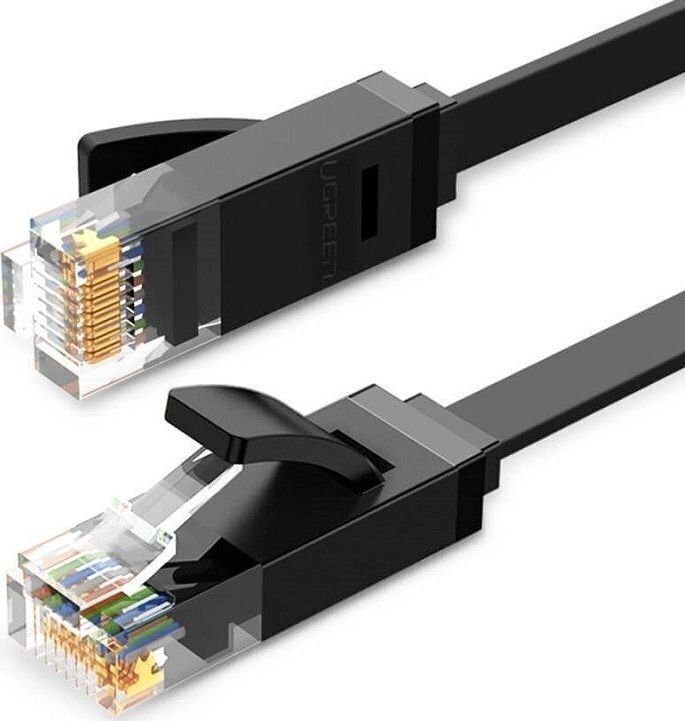 Tīkla kabelis Ugreen NW102 RJ45, Cat.6, UTP, 0,5 m, melns цена и информация | Kabeļi un vadi | 220.lv