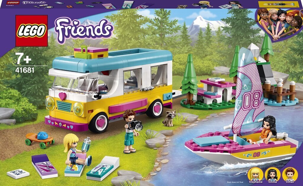 41681 LEGO® Friends Meža tūristu furgons un buru laiva cena un informācija | Konstruktori | 220.lv