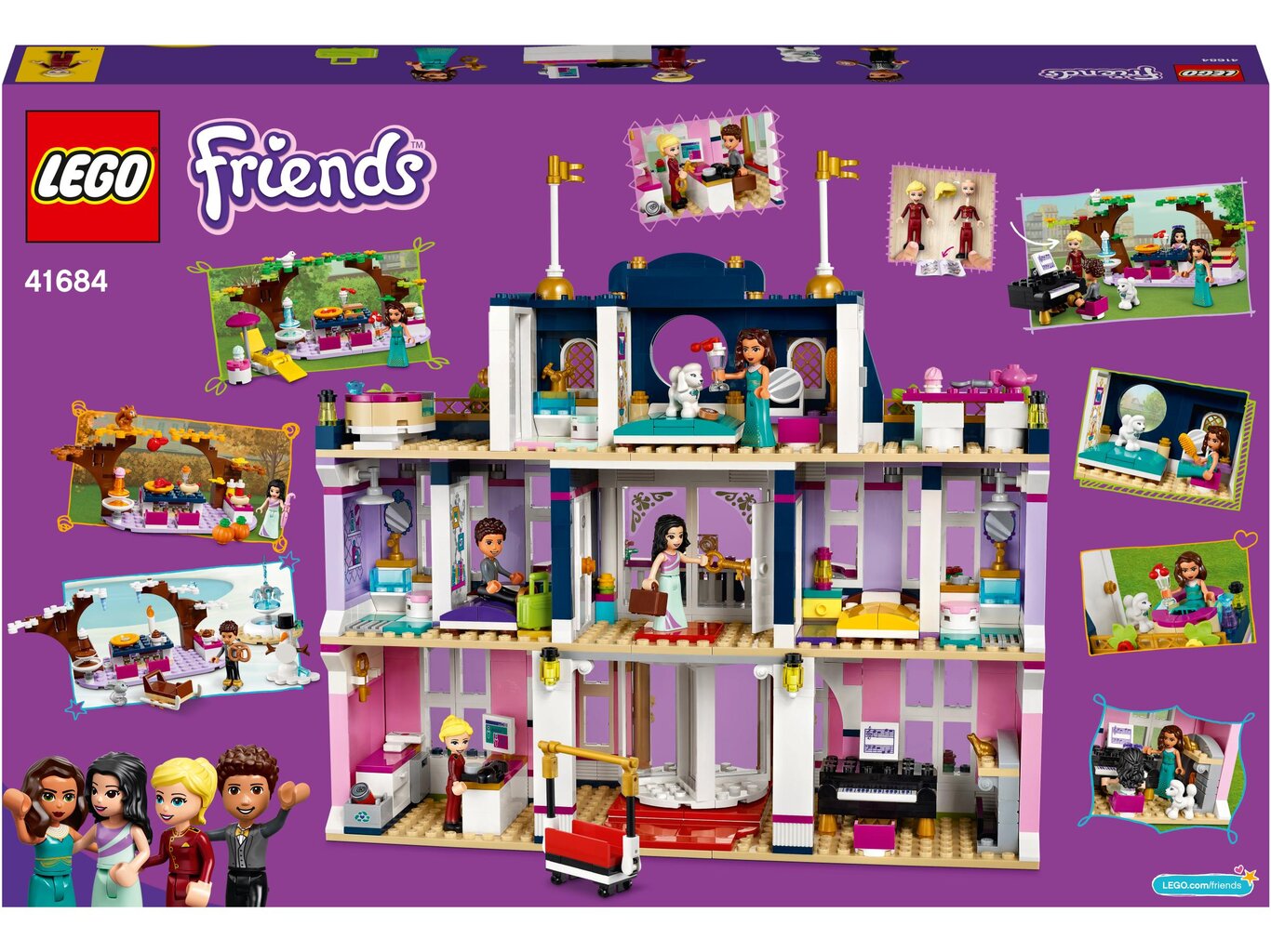 41684 LEGO® Friends Hārtleikas pilsētas Grand viesnīca цена и информация | Konstruktori | 220.lv