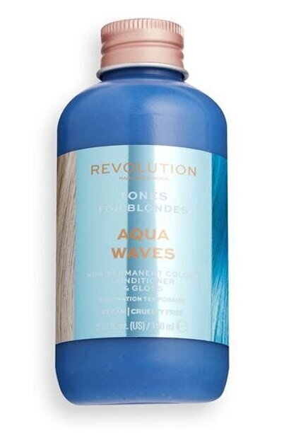 Daļēji noturīga matu krāsa gaišiem matiem Revolution Haircare London Tones for Blondes, 150 ml, Aqua Waves cena un informācija | Matu krāsas | 220.lv