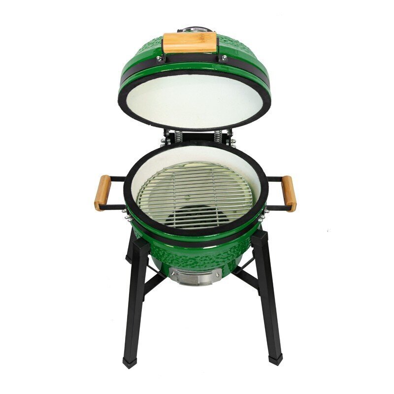 Kamado grils ar piederumiem Zyle 39,8 cm, Starter, ZY16KSGRSET, zaļš cena un informācija | Grili | 220.lv