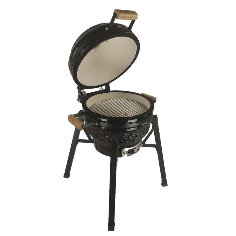 Kamado grils ar piederumiem Zyle 39,8 cm, Starter, ZY16KSBLSET, melns цена и информация | Grili | 220.lv