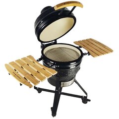 Kamado grils ar piederumiem Zyle 45 cm, Medium, ZY18KSBLSET, melns cena un informācija | Zyle Kamado Sports, tūrisms un atpūta | 220.lv