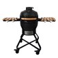 Kamado grils ar piederumiem Zyle 45 cm, Medium, ZY18KSBLSET, melns cena un informācija | Grili | 220.lv