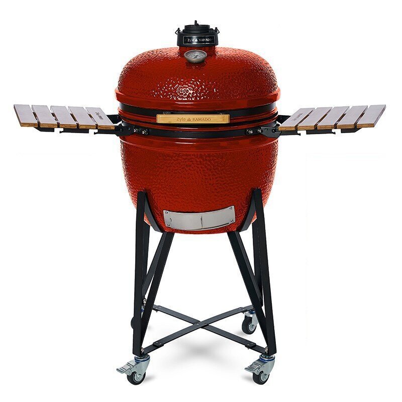 Kamado grils ar piederumiem Zyle 62 cm, X Large ZY24RDSET, sarkans cena un informācija | Grili | 220.lv