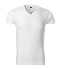 Футболка для мужчин Slim Fit V-neck, белая цена и информация | Мужские футболки | 220.lv