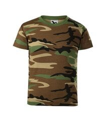 Футболка Camouflage для детей, зеленый камуфляж  цена и информация | Рубашки для мальчиков | 220.lv