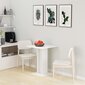 vidaXL bistro galds, balts, 60x60x75 cm, kokskaidu plāksne cena un informācija | Virtuves galdi, ēdamgaldi | 220.lv