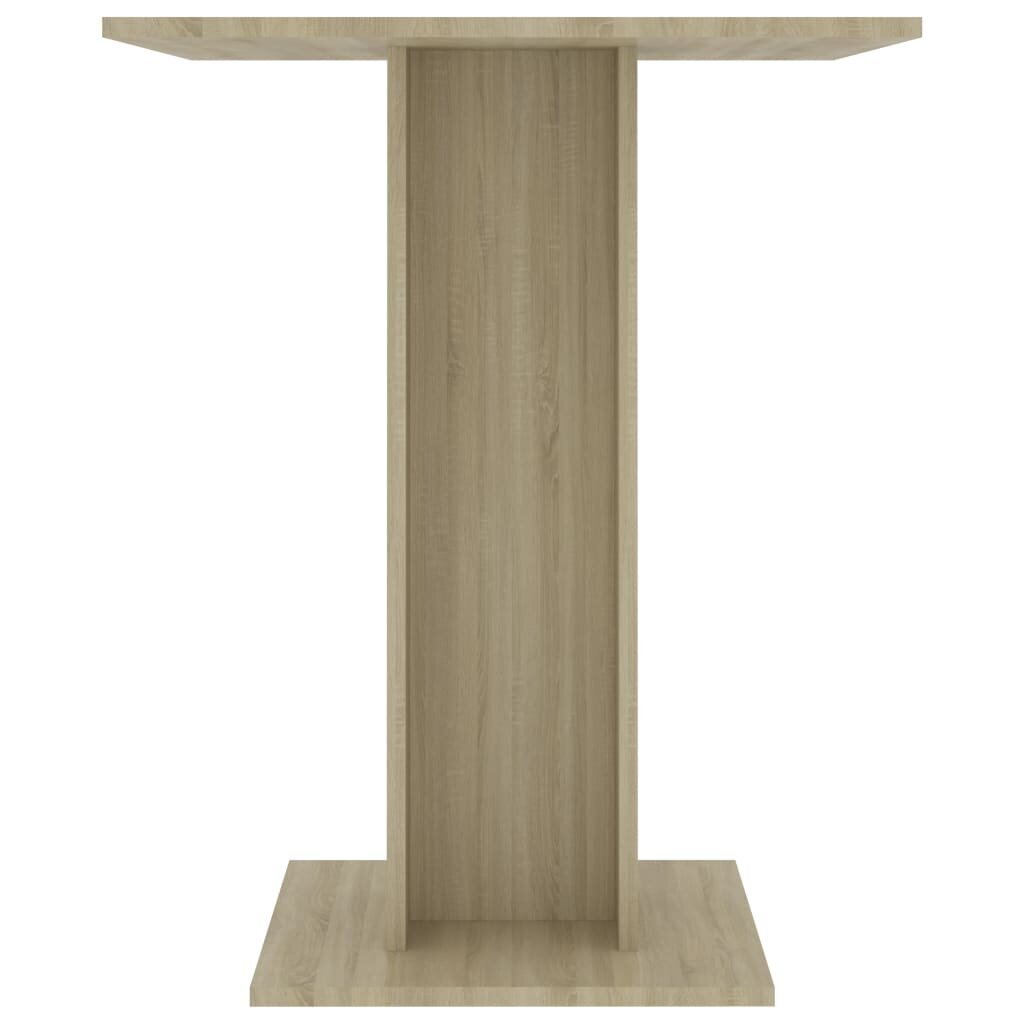 vidaXL bistro galds, ozolkoka krāsa, 60x60x75 cm, kokskaidu plāksne cena un informācija | Virtuves galdi, ēdamgaldi | 220.lv