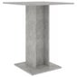 vidaXL bistro galds, betonpelēks, 60x60x75 cm, kokskaidu plāksne cena un informācija | Virtuves galdi, ēdamgaldi | 220.lv