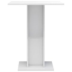 vidaXL bistro galds, spīdīgi balts, 60x60x75 cm, kokskaidu plāksne цена и информация | Кухонные и обеденные столы | 220.lv