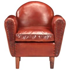 vidaXL atpūtas krēsls, brūns, 77x65x79 cm, dabīgā āda цена и информация | Кресла в гостиную | 220.lv