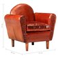 vidaXL atpūtas krēsls, brūns, 77x65x79 cm, dabīgā āda цена и информация | Atpūtas krēsli | 220.lv