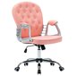 vidaXL biroja krēsls, rozā mākslīgā āda цена и информация | Biroja krēsli | 220.lv