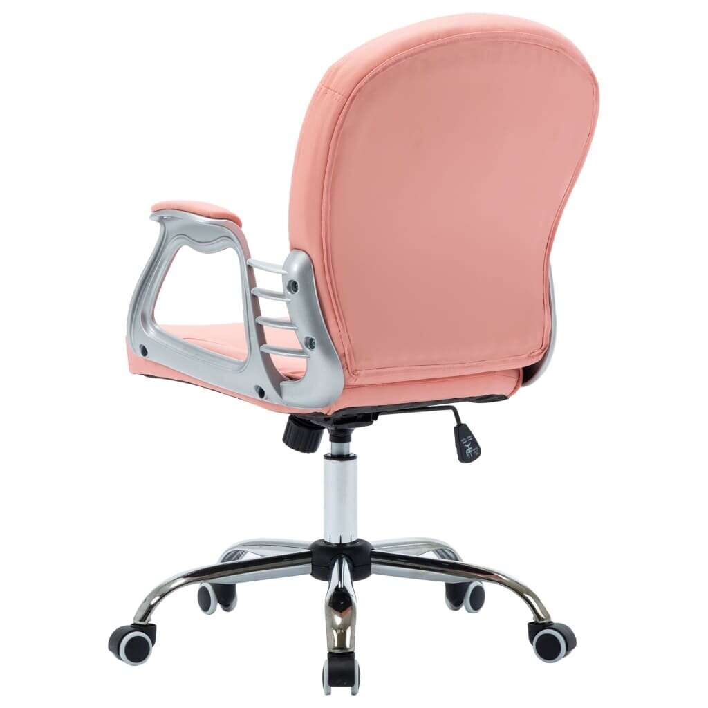 vidaXL biroja krēsls, rozā mākslīgā āda cena un informācija | Biroja krēsli | 220.lv
