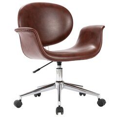 vidaXL biroja krēsls, brūna mākslīgā āda cena un informācija | Biroja krēsli | 220.lv