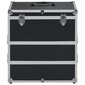 vidaXL kosmētikas koferis, 37x24x40 cm, alumīnijs, melns cena un informācija | Kosmētikas somas, spoguļi | 220.lv