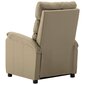 vidaXL masāžas krēsls, atgāžams, kapučīno krāsas mākslīgā āda cena un informācija | Atpūtas krēsli | 220.lv