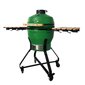 Kamado grils ar piederumiem Zyle 45 cm, Medium, ZY18KSGRSET, zaļš cena un informācija | Grili | 220.lv