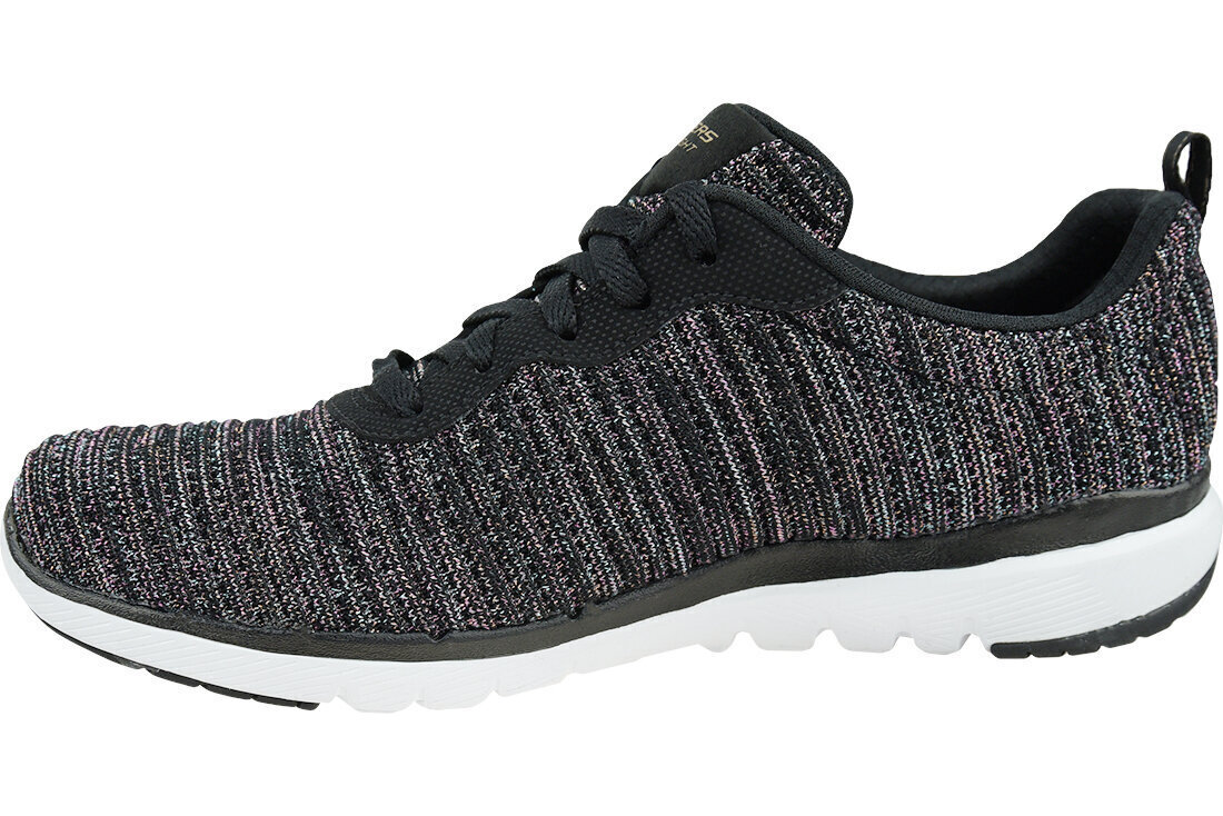 Sporta apavi sievietēm Skechers Flex Appeal 3.0 Endless Glamour 13071-BKMT, melni cena un informācija | Sporta apavi sievietēm | 220.lv