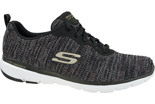 Кроссовки женские Skechers Flex Appeal 3.0 Endless Glamour 13071-BKMT, черные цена и информация | Спортивная обувь, кроссовки для женщин | 220.lv