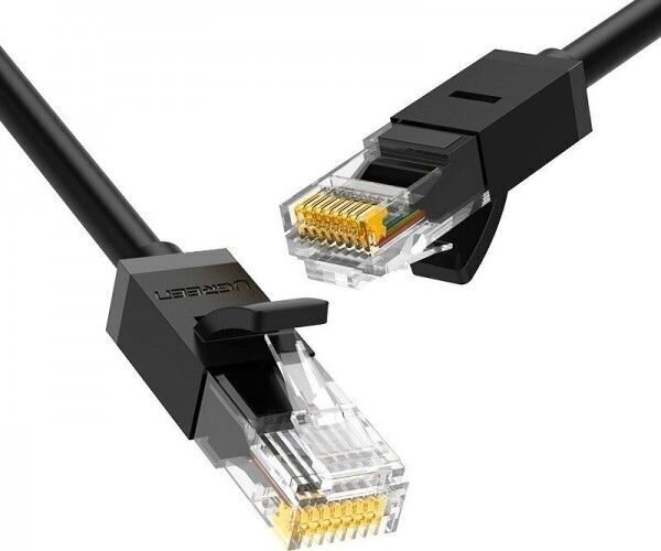 Tīkla kabelis Ugreen NW102 RJ45, Cat.6, UTP, apaļš, 8 m, melns cena un informācija | Kabeļi un vadi | 220.lv