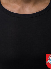 Melns vīriešu krekls "Lika" JS/712005-43437-XXL cena un informācija | Vīriešu T-krekli | 220.lv
