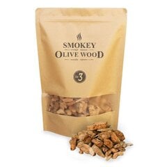 Щепа дерева для копчения Smokey Olive Wood, оливковое дерево, № 3, 1,7 л цена и информация | Коптильни, аксессуары | 220.lv